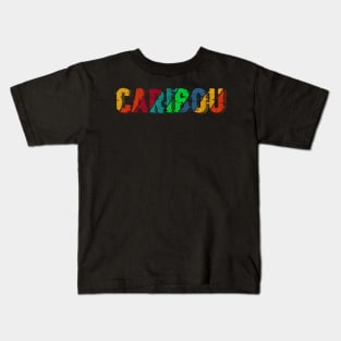 vintage color Caribou Kids T-Shirt